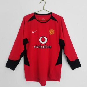 2002-04 Manchester United Home Long Sleeve Retro Jersey