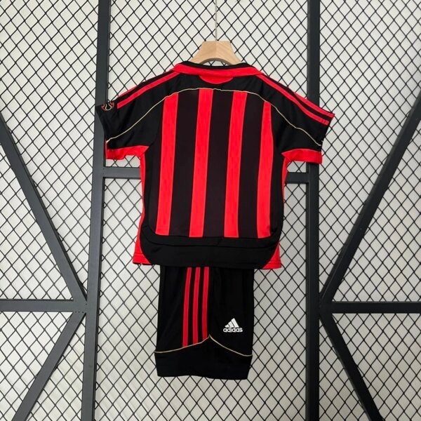 Retro 06-07 AC Milan Home Kids Kit - Image 4