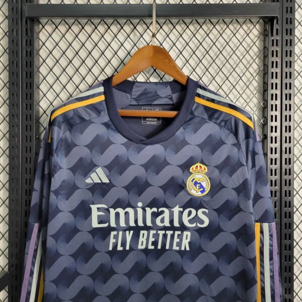 23-24 Real Madrid Away Fans Long Sleeve Jersey - Image 3