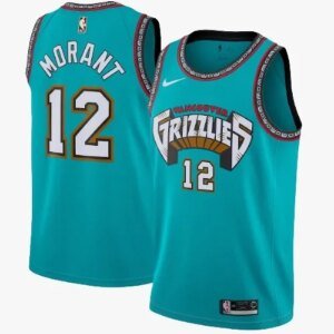 Vancouver Grizzlies  - 12# Morant Blue NBA Jersey