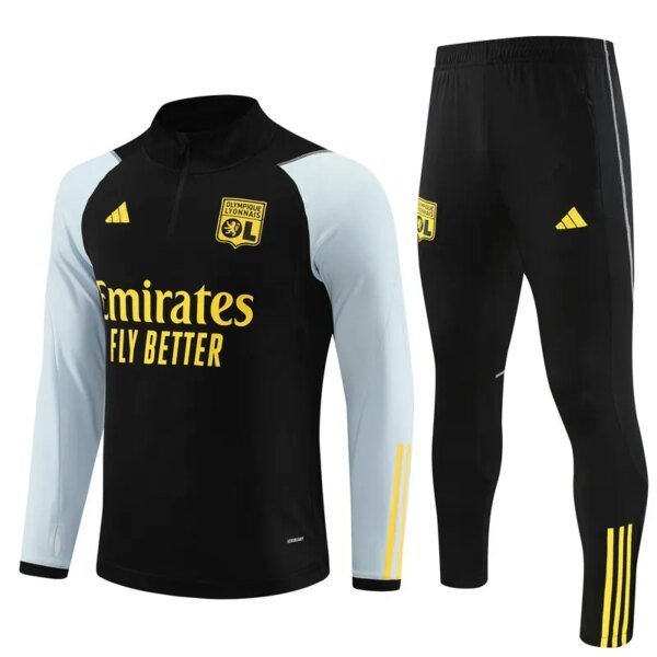 23-24 Olympique Lyonnais Black Training Suit