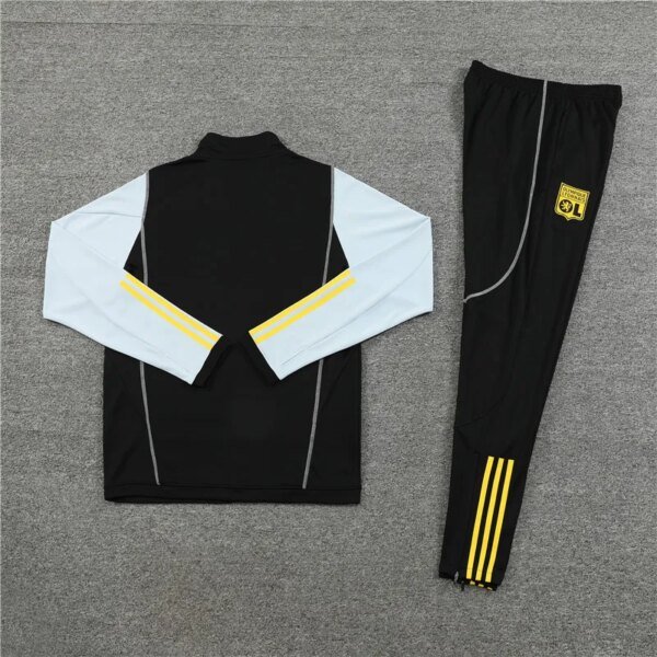 23-24 Olympique Lyonnais Black Training Suit - Image 2