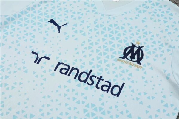 23-24 Olympique Marseille Training Short Sleeve Suit - Image 3