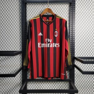 13-14 AC Milan Home Retro Long Sleeve Fans Jersey