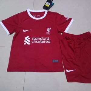 23-24 Liverpool Home Red kids kit