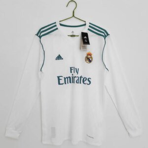 17-18 Real Madrid Home Long Sleeve Retro Jersey