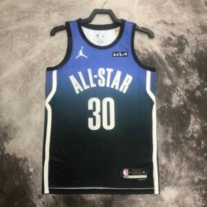 2023 NBA All Star Blue  30#CURRY Hot Pressed Jersey