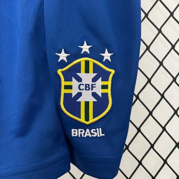 Retro 93-94 Brazil Home Kids Kit - Image 3