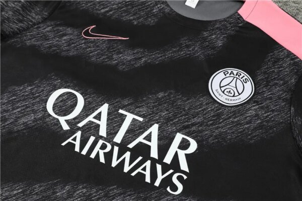 24-25 PSG Black and Pink Short Sleeve Training Suit - Image 3