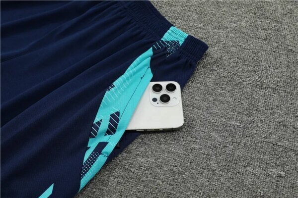 24-25 Arsenal Blue Short Sleeve Training Suit - Image 6