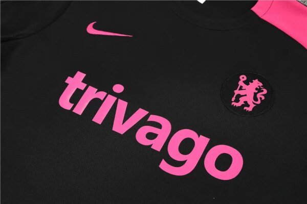 24-25 Chelsea Black Short Sleeve Training Suit - Image 3