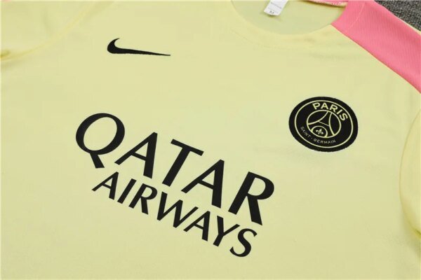 24-25 PSG Yellow Short Sleeve Training Suit - Image 3