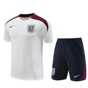 2024 England White Short Sleeve Training Suit