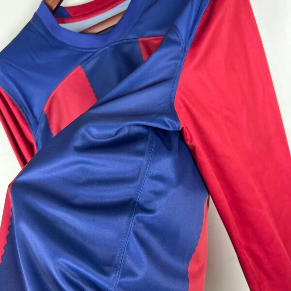 23-24 Barcelona Home Long Sleeve Fans Jersey - Image 3