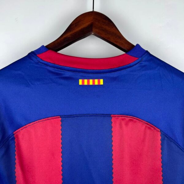 23-24 Barcelona Home Long Sleeve Fans Jersey - Image 5