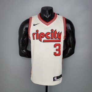 McCOLLUM#3 Portland Trail Blazers Beige NBA Jersey S-XXL