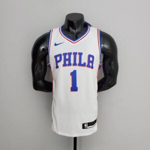 76ers Harden #1 V-Neck White