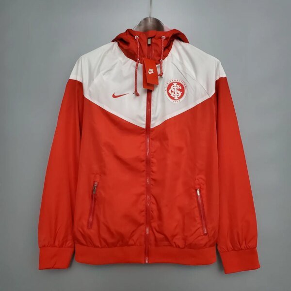 Windbreaker Brazil International Red and White S-XXL