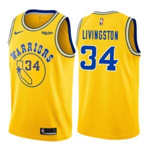 Golden State Retro Yellow Hot Pressed Jersey