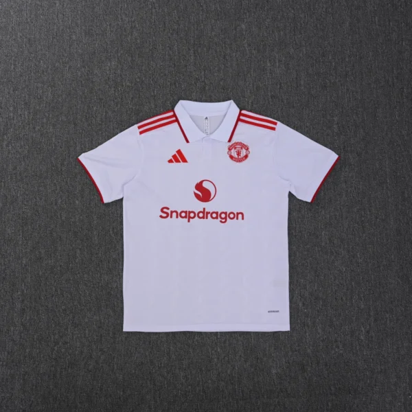 Manchester United White Polo Kit 25-26 - Image 2