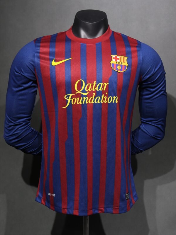 Barcelona Home Kit Long Sleeve Retro11-12