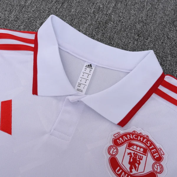 Manchester United White Polo Kit 25-26 - Image 5